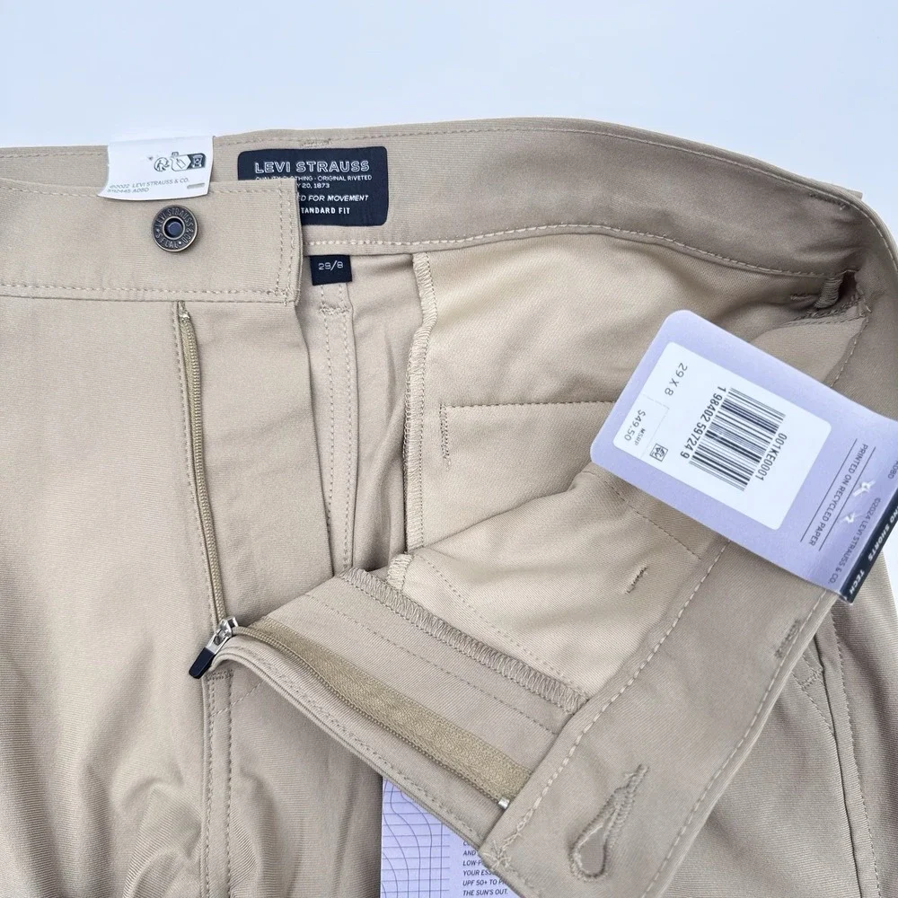 Levis XX Chino Tech Shorts Men's 29 Beige Stretch Cooling Quick DryUPF 50+
